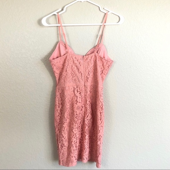 By The Way Revolve Bria Pink Lace Cut Out Dress - Picture 5 of 5